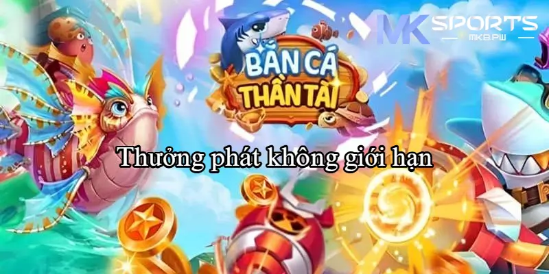 Bắn cá thần tài có hệ thống phân bổ ngẫu nhiên các loại cá và phần thưởng